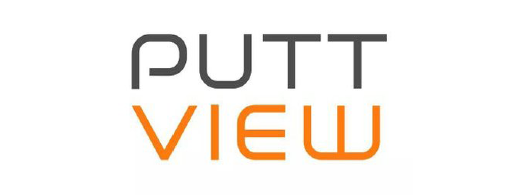 Putt View logo featuring a simple design with the words ‘Putt View’ in bold, sleek typography.